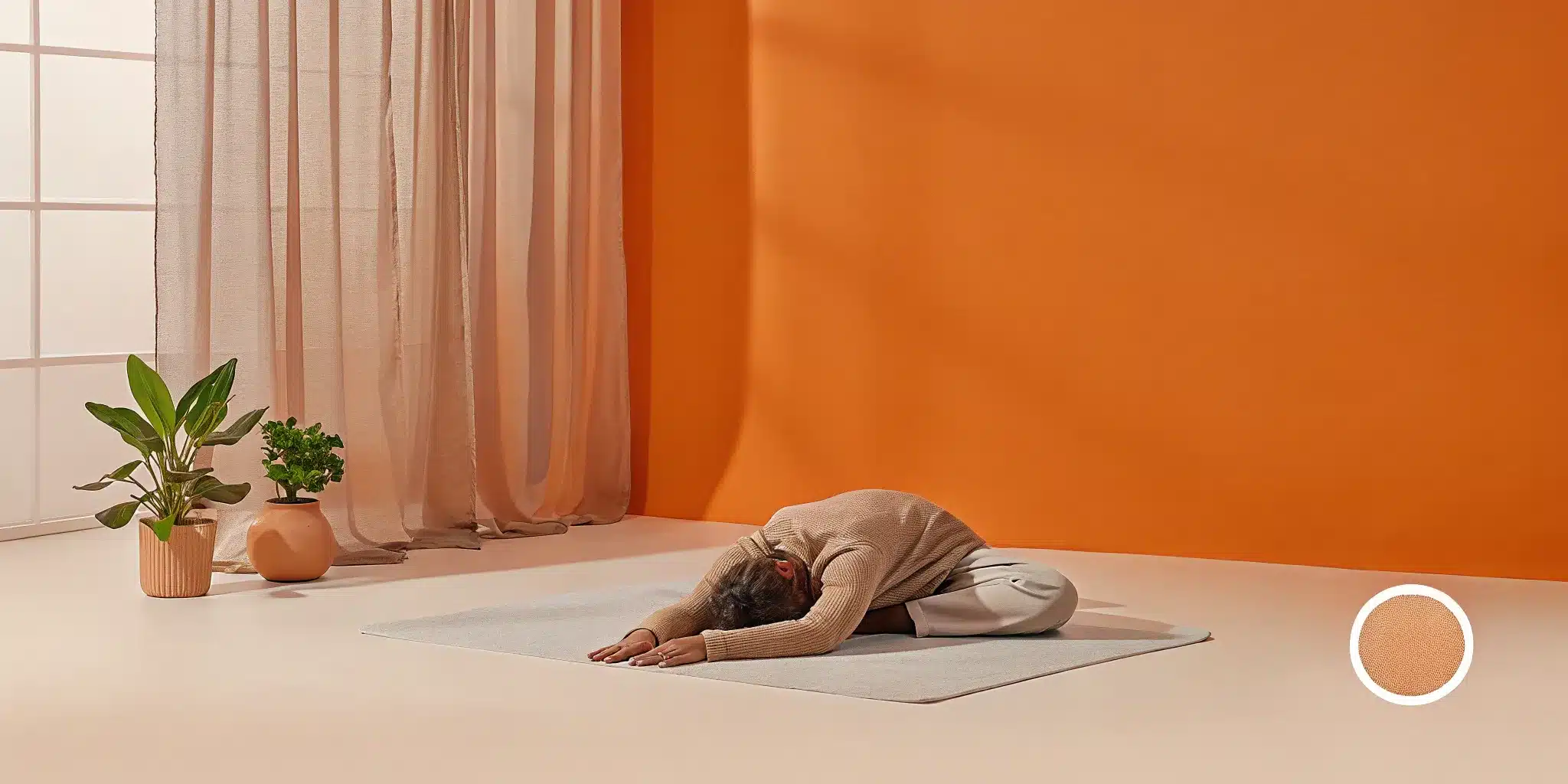 A person performing one of the types of PNF stretching to increase mobility.