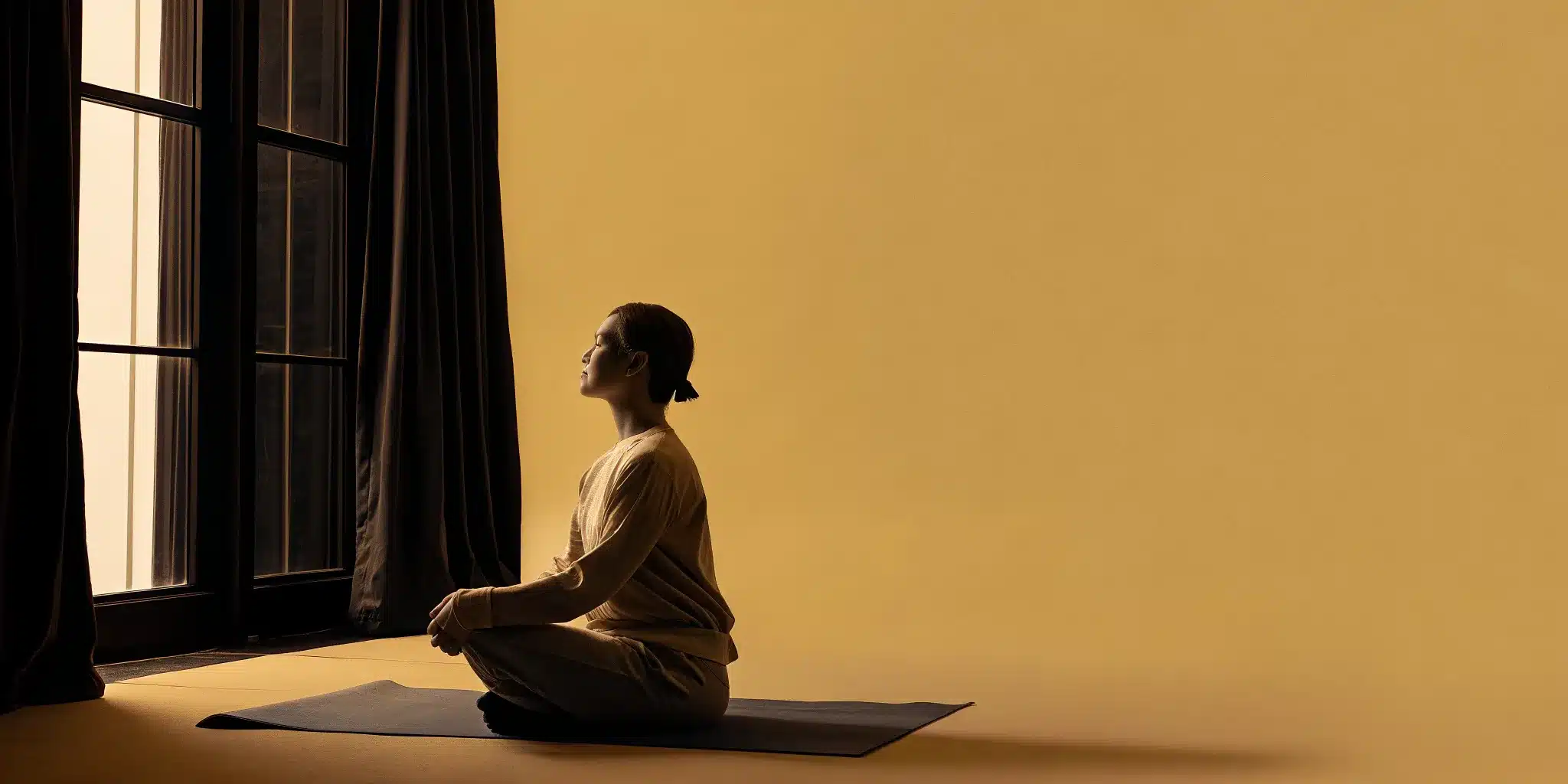 Person holding a seated stretch on a yoga mat, timing the hold for optimal flexibility.